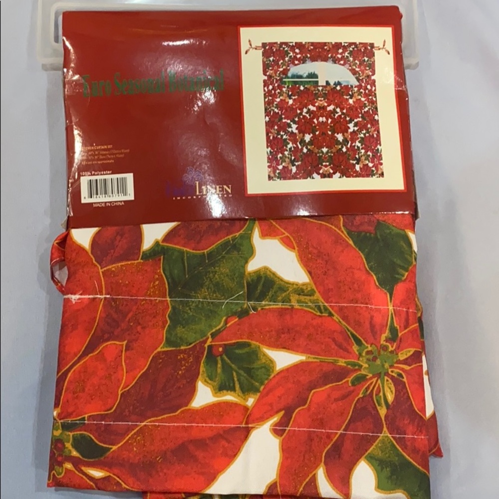 Euro Seasonal Botanical 3PC Kitchen Curtain